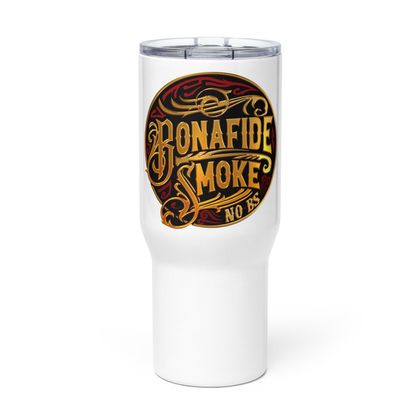 Travel mug with a handle