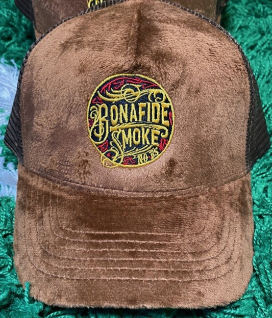 Bonafide Smoke Trucker Hat Brown Velvet